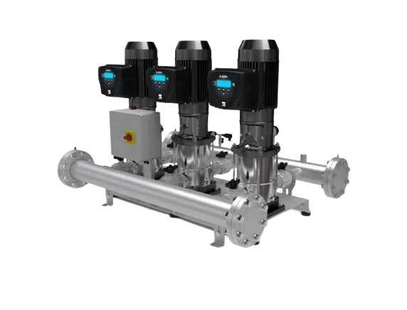 Ebara 3GPE EVMS E-SPD+ commercial water booster pump system
